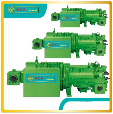 Semi-hermetic screw compressor for central air conditioner replacing Bock compressor