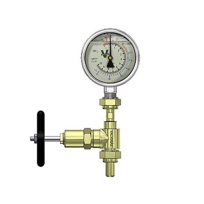 Pressure gauge with valve