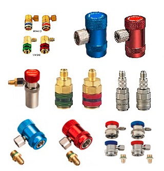 High quality quick coupler with 1/4" SAE flare connector for refrigeration equipment